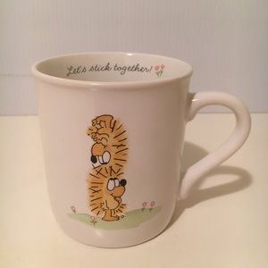 Valentine's Day Mug Present Hallmark Rim Shots Vintage “Let’s stick together”